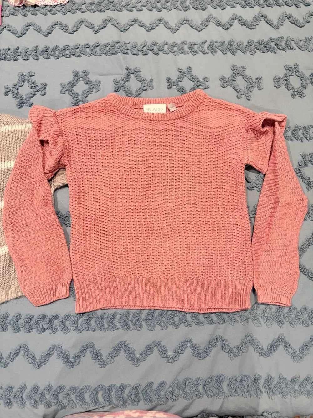 The Children’s Place Girls Sweater Bundle Size 5/6 Pink Gray Knit 2-Piece